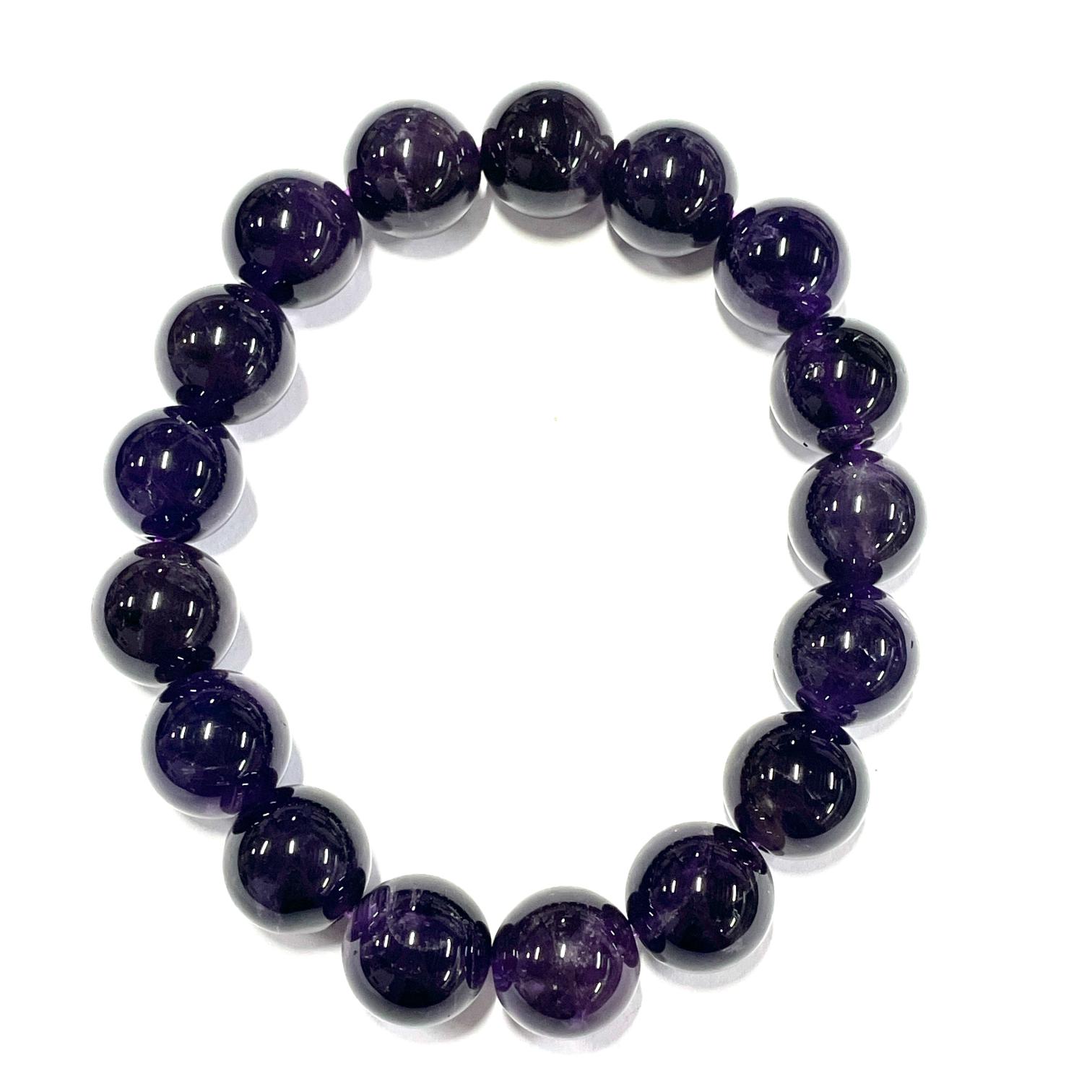 Amethyst Beads Bracelet - 12mm Amethyst Beads Bracelet - 12mm